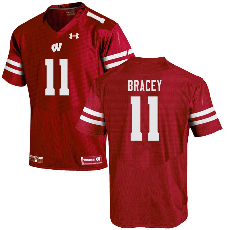 Wisconsin Badgers Men's #11 Stephan Bracey NCAA Under Armour Authentic Red College Stitched Football Jersey HV40N76CY